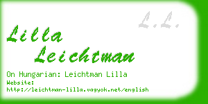 lilla leichtman business card